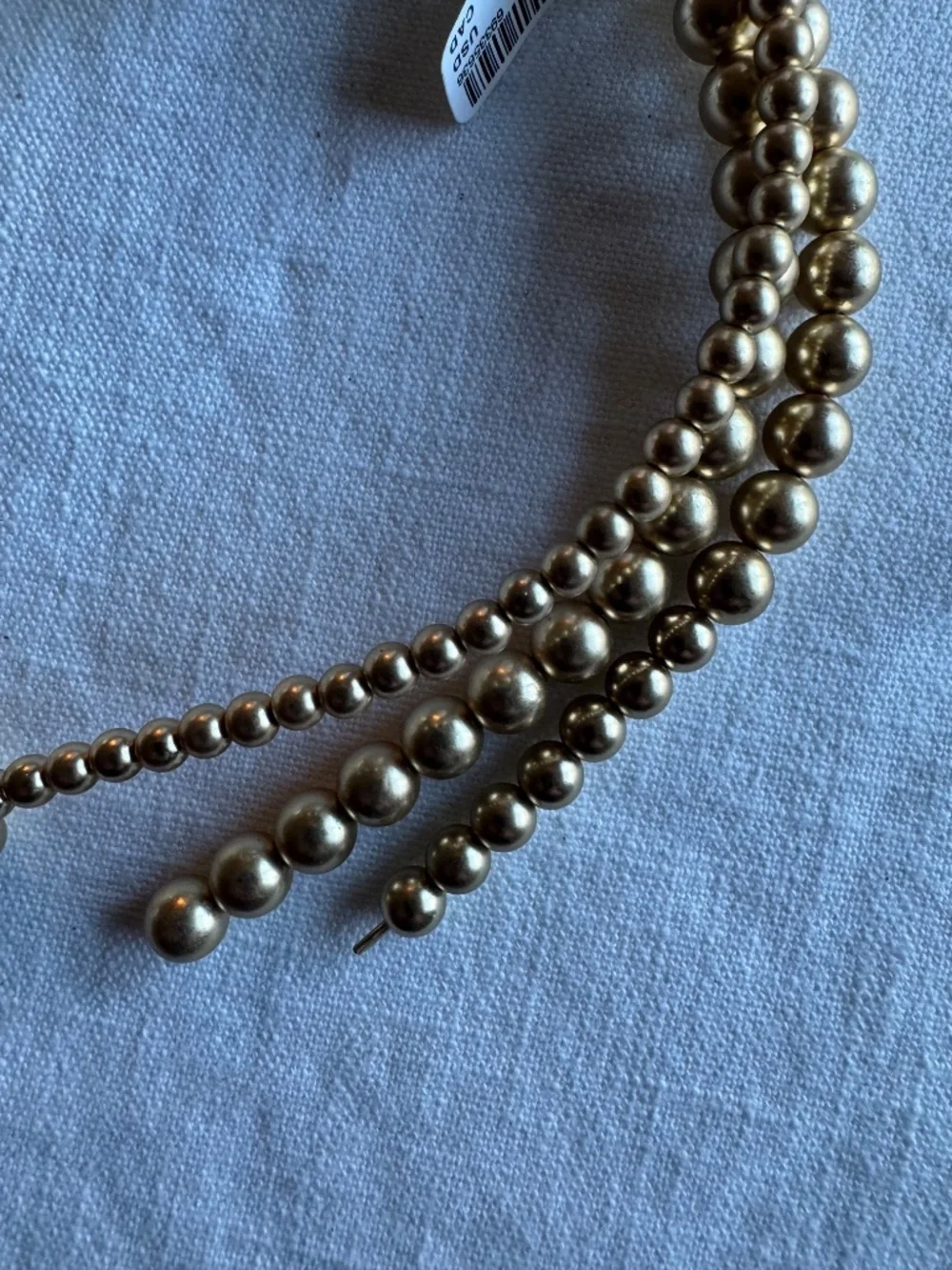 Anthropologie Gold Beads Headband Set of 3-NWT